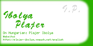 ibolya plajer business card